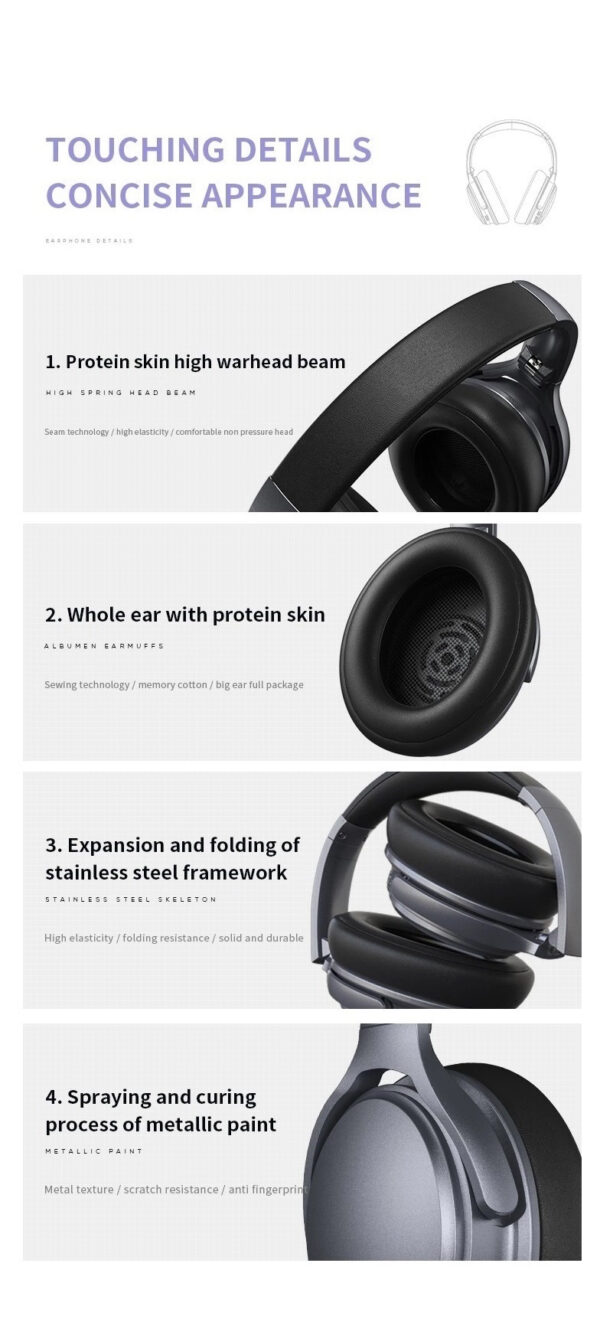 Bluetooth 5.0 Headset with 40mm Composite Membrane Vibration - Image 10