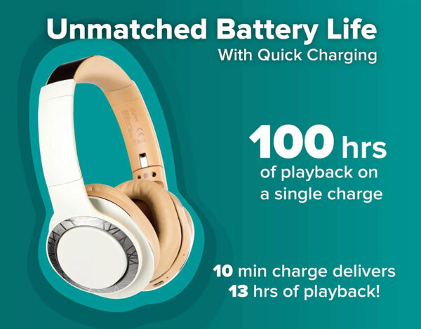 CEL-100H Bluetooth 5.0 Wireless Headphone with 100 Hours Play Time - Image 6
