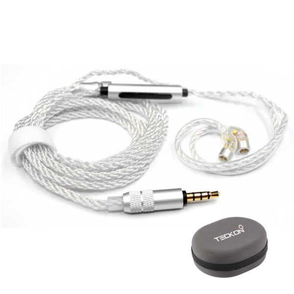 CEL-35078-W Super Soft Twisted Headphone Cable Replacement 0.78mm 2pin 3.5mm - Image 2