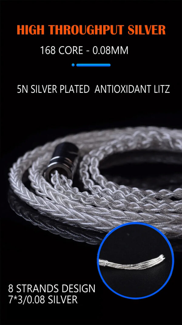Sterling Silver SE846t8ie 2.5/4.4mm ie80s w80w60 Balanced Headphone Upgrade balanced Line - Image 5