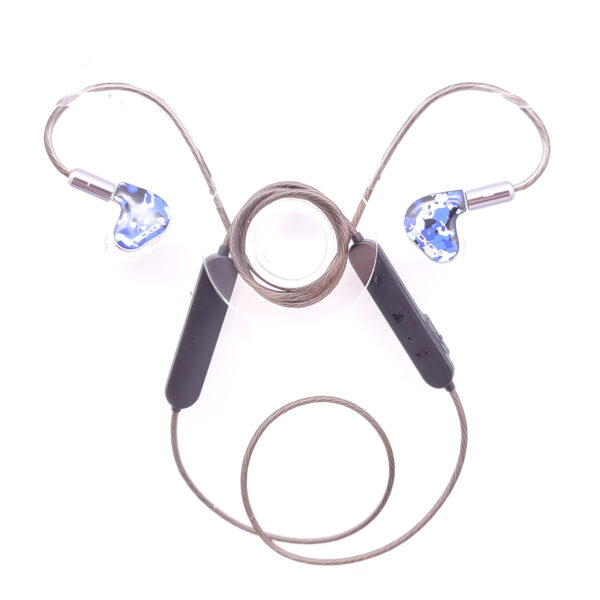 IEM-E2-5 Camouflage Blue Fashion Design Hi-Fi IEM Bluetooth Earphones - Image 3