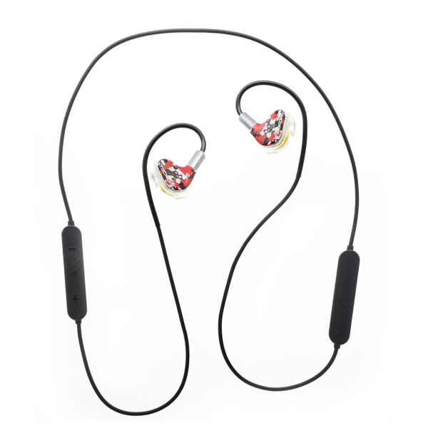IEM-E2-4 Camouflage Red Fashion Design Hi-Fi IEM Bluetooth Earphones - Image 6