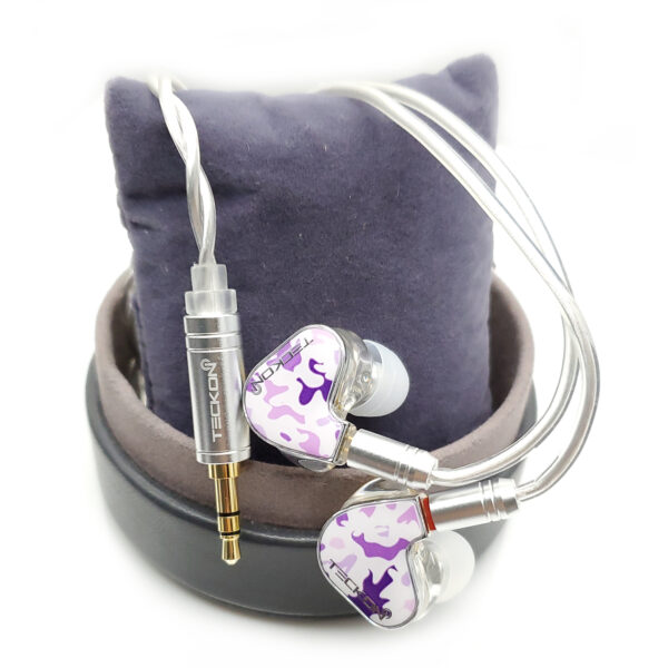 IEM-E2-36 Camouflage Purple Design Hi-Fi IEM Bluetooth Earphones - Image 5