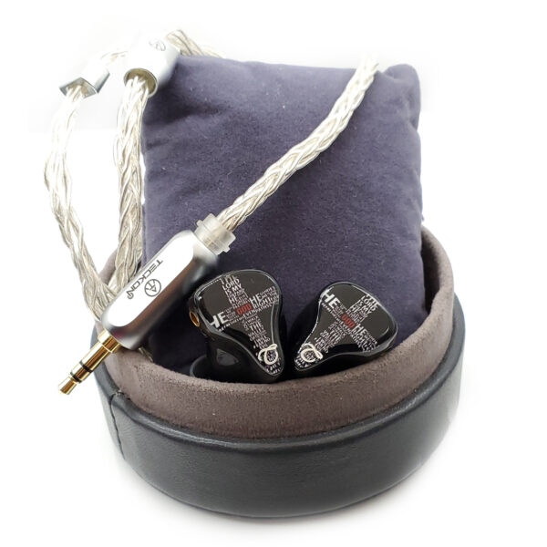 IEM-S2-5 Black Cross HiFi Dynamic Balanced Armatured IEM Bluetooth Earphones - Image 2