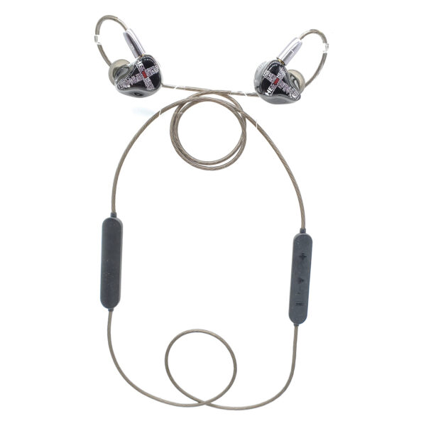 IEM-S2-5 Black Cross HiFi Dynamic Balanced Armatured IEM Bluetooth Earphones - Image 7