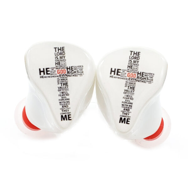 IEM-S2-81 White Cross HiFi Dynamic Balanced Armatured IEM Bluetooth Earphones - Image 3